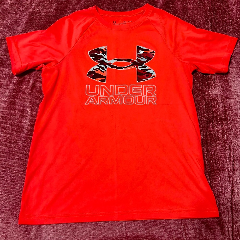 Under Armour Kids Electric Orange Athletic Shirt